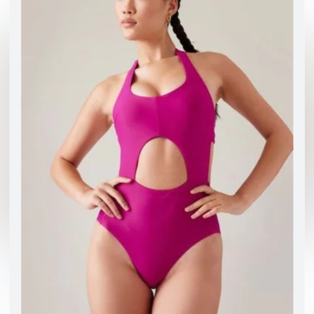 ATHLETA Size M Daybreak Alicia Keys Swimsuit Cutout One-Piece